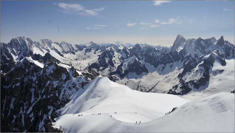 vue depuis l'aiguille du midi 3800mtrs chamonix